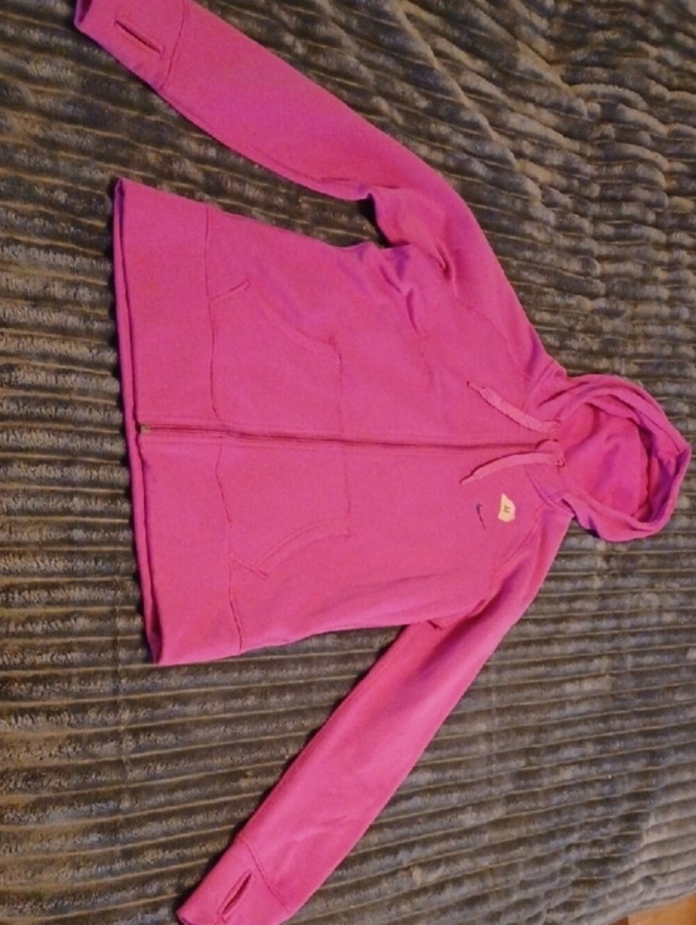 Womens Zip-Up Hooded Jacket - Pink